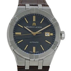 Maurice Lacroix ICON AI6008 Watch Men's Date Automatic AT Stainless Steel SS Leather