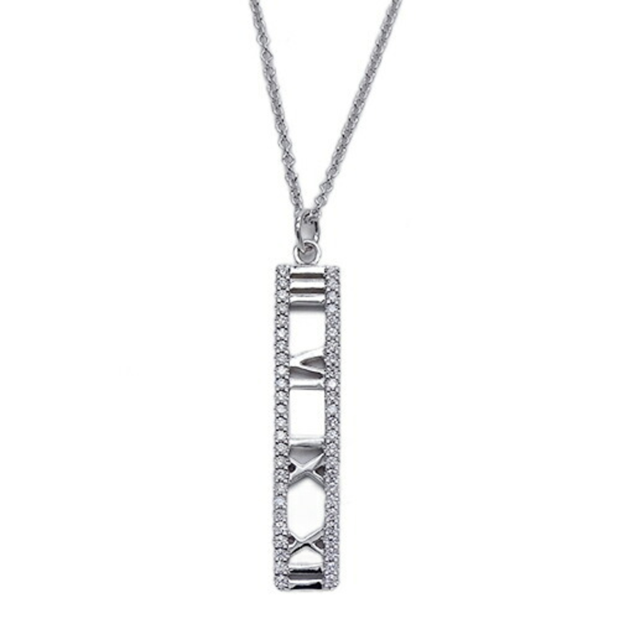 Tiffany & Co. Necklace for women, 750WG, diamond, atlas bar, white gold, polished