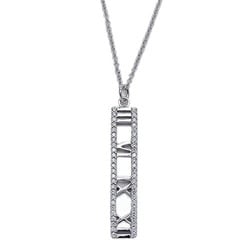 Tiffany & Co. Necklace for women, 750WG, diamond, atlas bar, white gold, polished