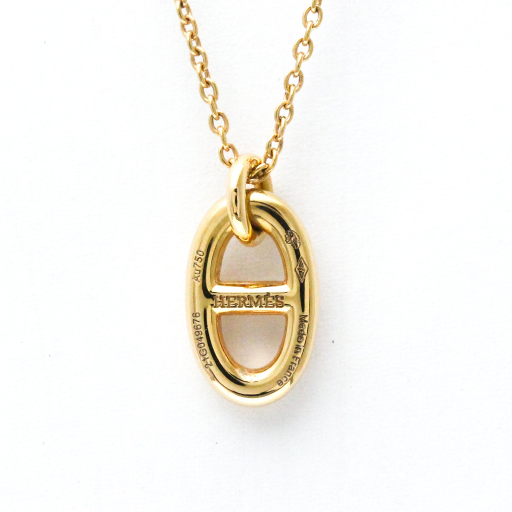 Hermes Chaine D'ancre Farandole Necklace Pink Gold (18K) No Stone Men,Women Fashion Pendant Necklace (Pink Gold)