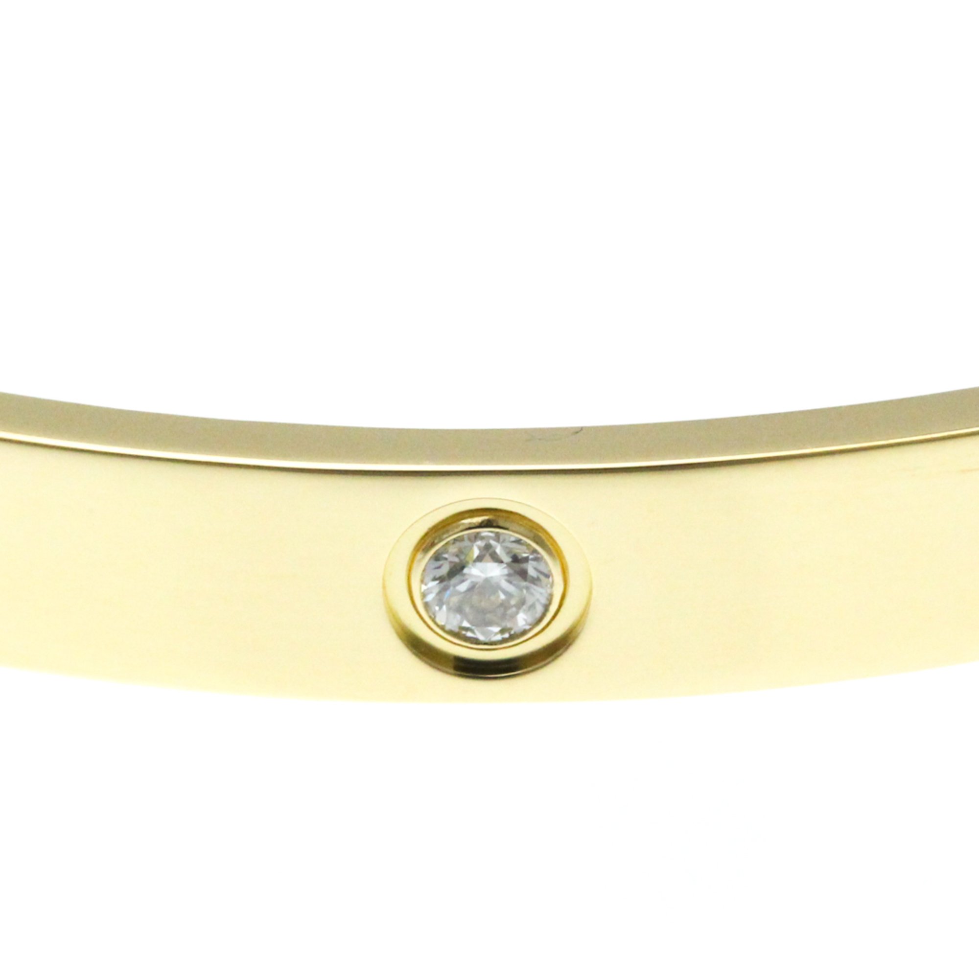 Cartier Love Bracelet 1P Diamond Open Bangle Yellow Gold (18K) Diamond Bangle Gold