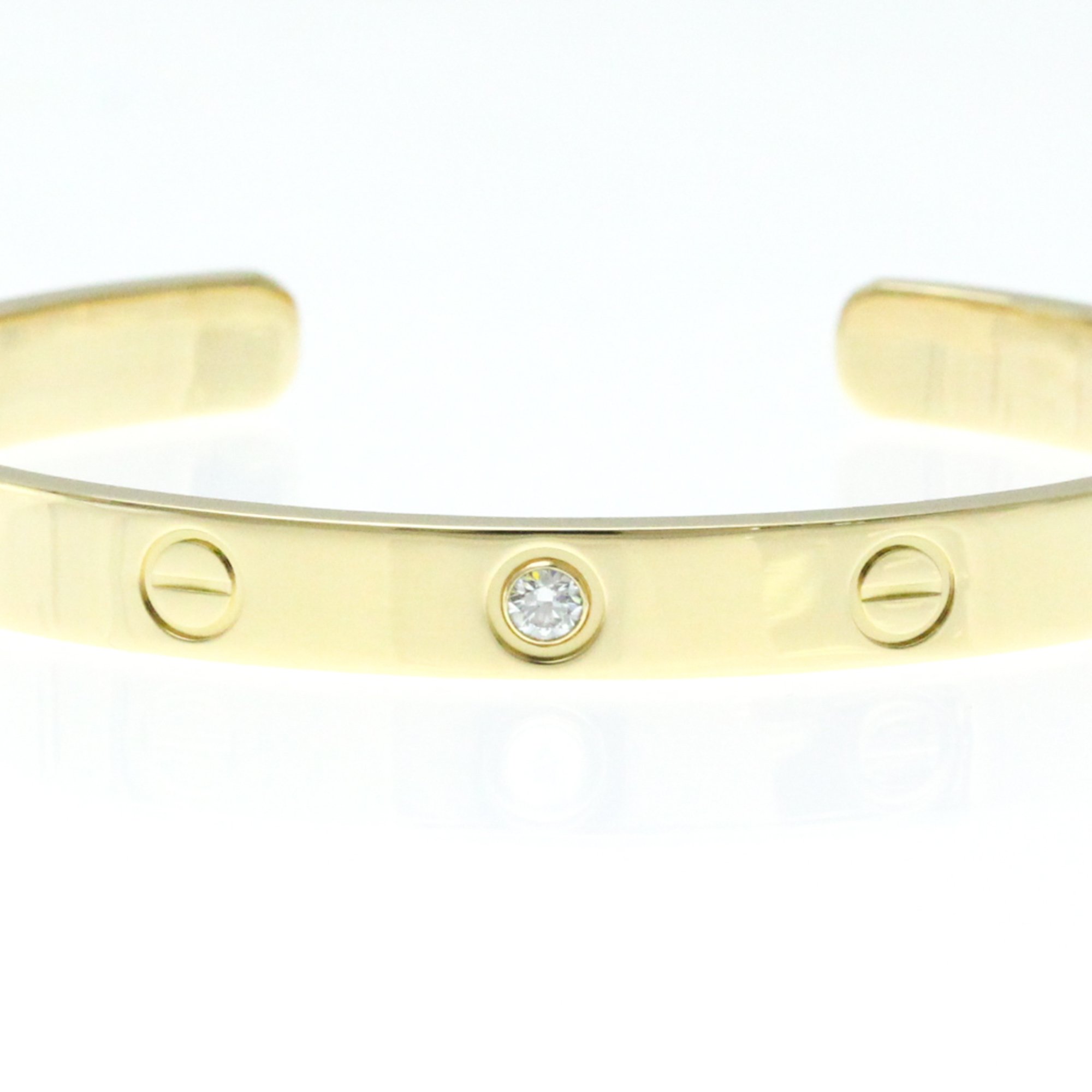 Cartier Love Bracelet 1P Diamond Open Bangle Yellow Gold (18K) Diamond Bangle Gold