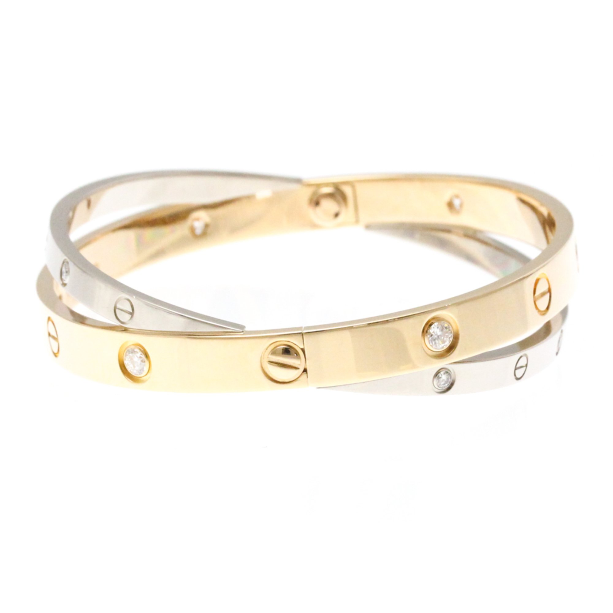 Cartier Love Bracelet Diamond Pink Gold (18K),White Gold (18K) Diamond Bangle Pink Gold,Silver