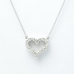 Tiffany Sentimental Heart Necklace Platinum Diamond Men,Women Fashion Pendant Necklace (Silver)