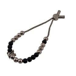 LOUIS VUITTON M00512 Bracelet Beads Monogram Silver Men's