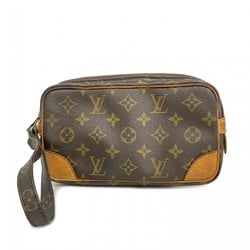 Louis Vuitton Clutch Bag Monogram Marly Dragonne PM M51827 Brown Men's