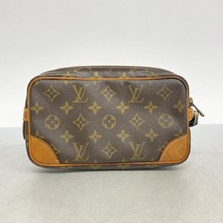 Louis Vuitton Clutch Bag Monogram Marly Dragonne PM M51827 Brown Men's