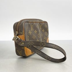 Louis Vuitton Clutch Bag Monogram Marly Dragonne PM M51827 Brown Men's