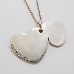 Tiffany Necklace Heart Plate Double Silver 925 Ladies