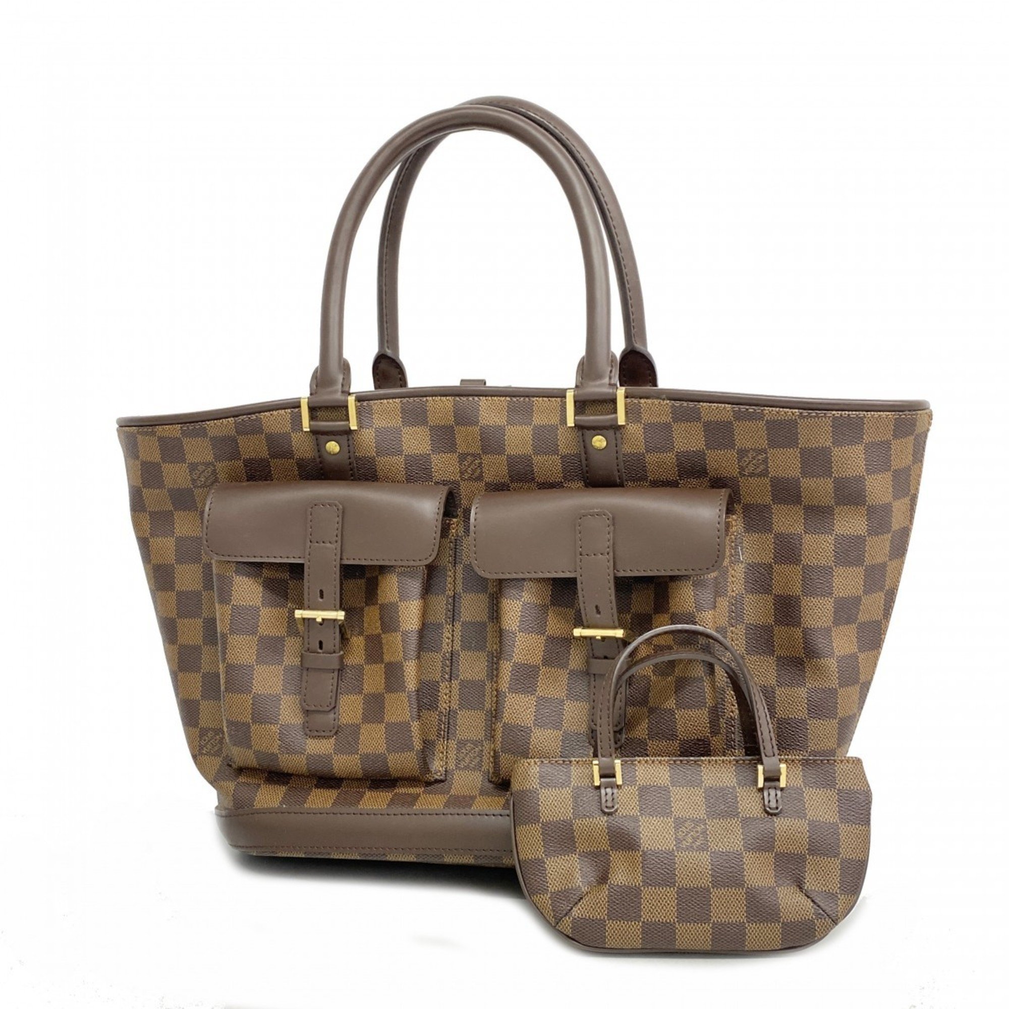 Louis Vuitton Tote Bag Damier Manosque GM N51120 Ebene Women's