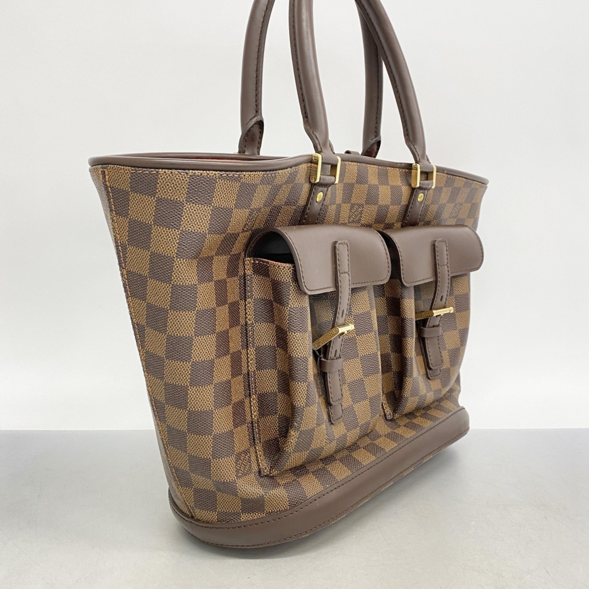 Louis Vuitton Tote Bag Damier Manosque GM N51120 Ebene Women's