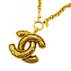 Chanel Necklace Coco Mark Matelasse GP Plated Gold Ladies