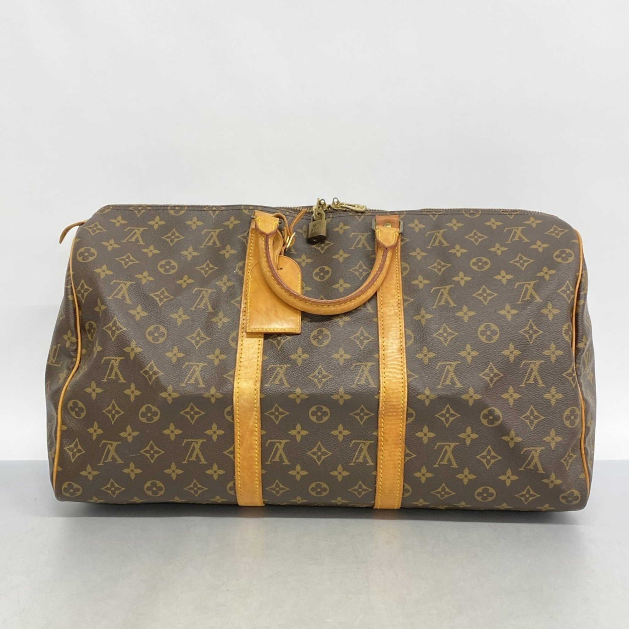 Louis Vuitton Boston Bag Monogram Keepall 50 M41426 Brown Men's Women's