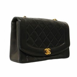 Chanel Shoulder Bag Diana Chain Lambskin Black Women's