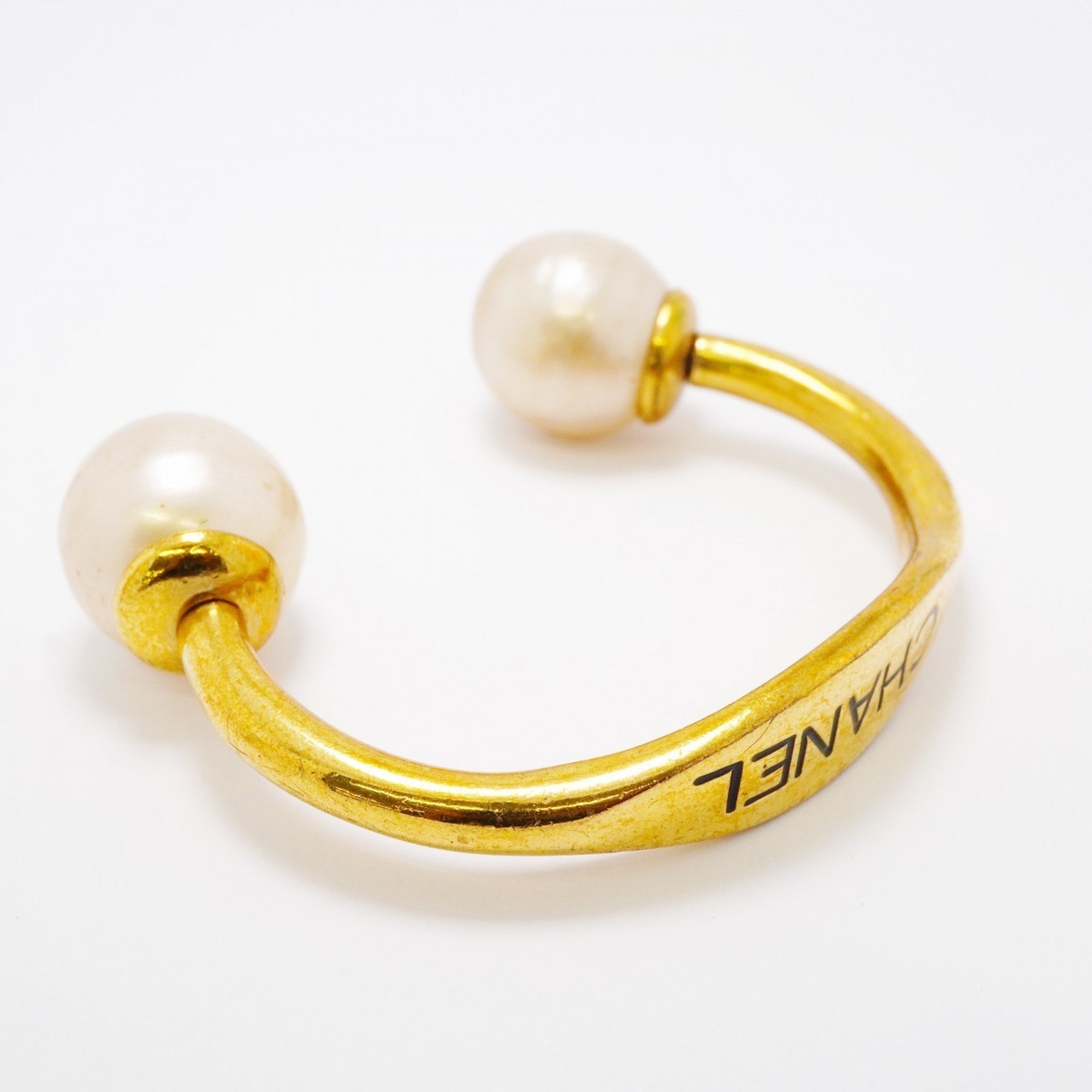 Chanel Bangle Fake Pearl GP Plated Gold Ladies