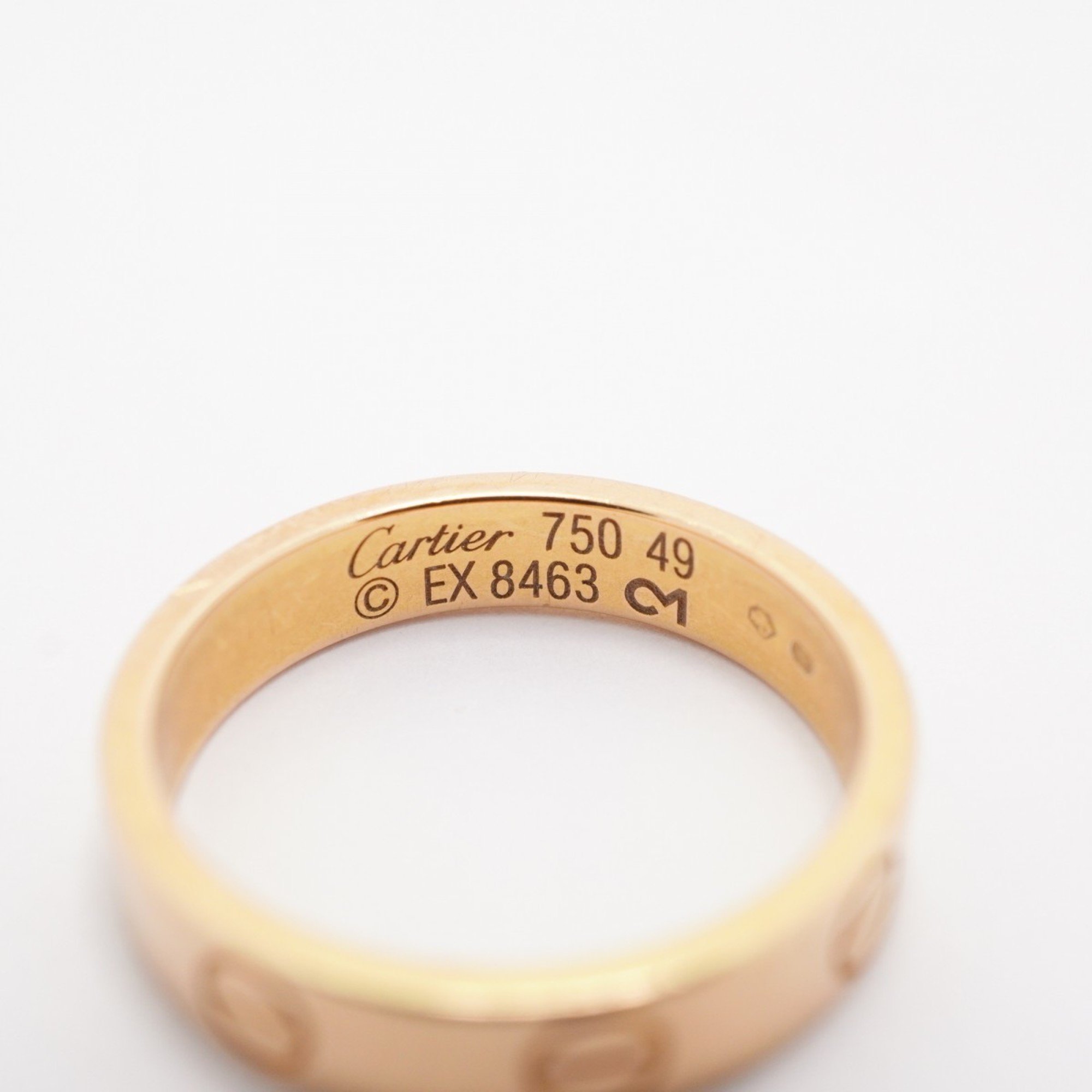 Cartier Ring Love K18PG Pink Gold #49 Ladies