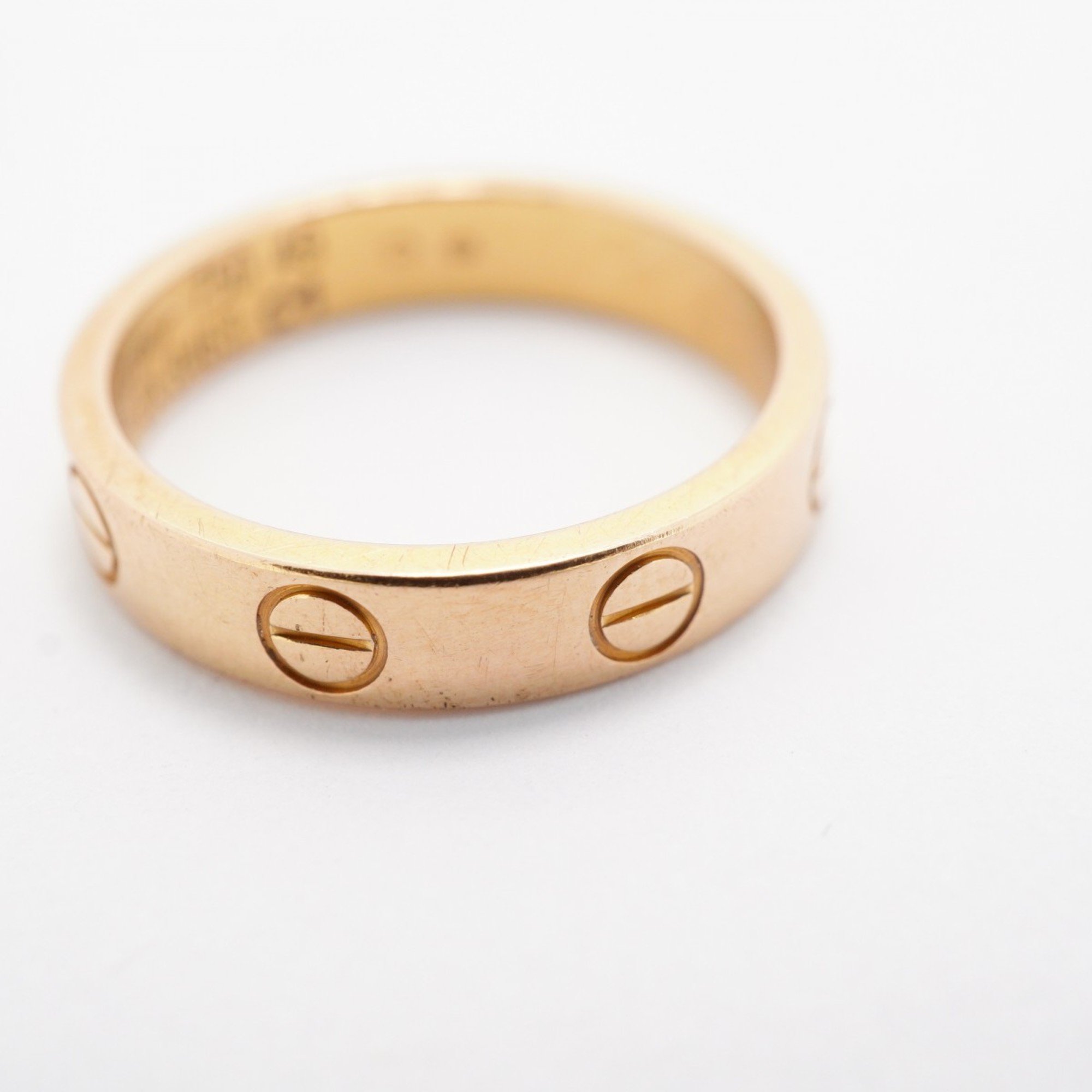 Cartier Ring Love K18PG Pink Gold #49 Ladies