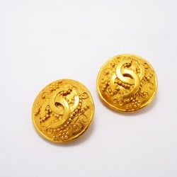 Chanel Earrings Coco Mark Circle GP Plated Gold Ladies