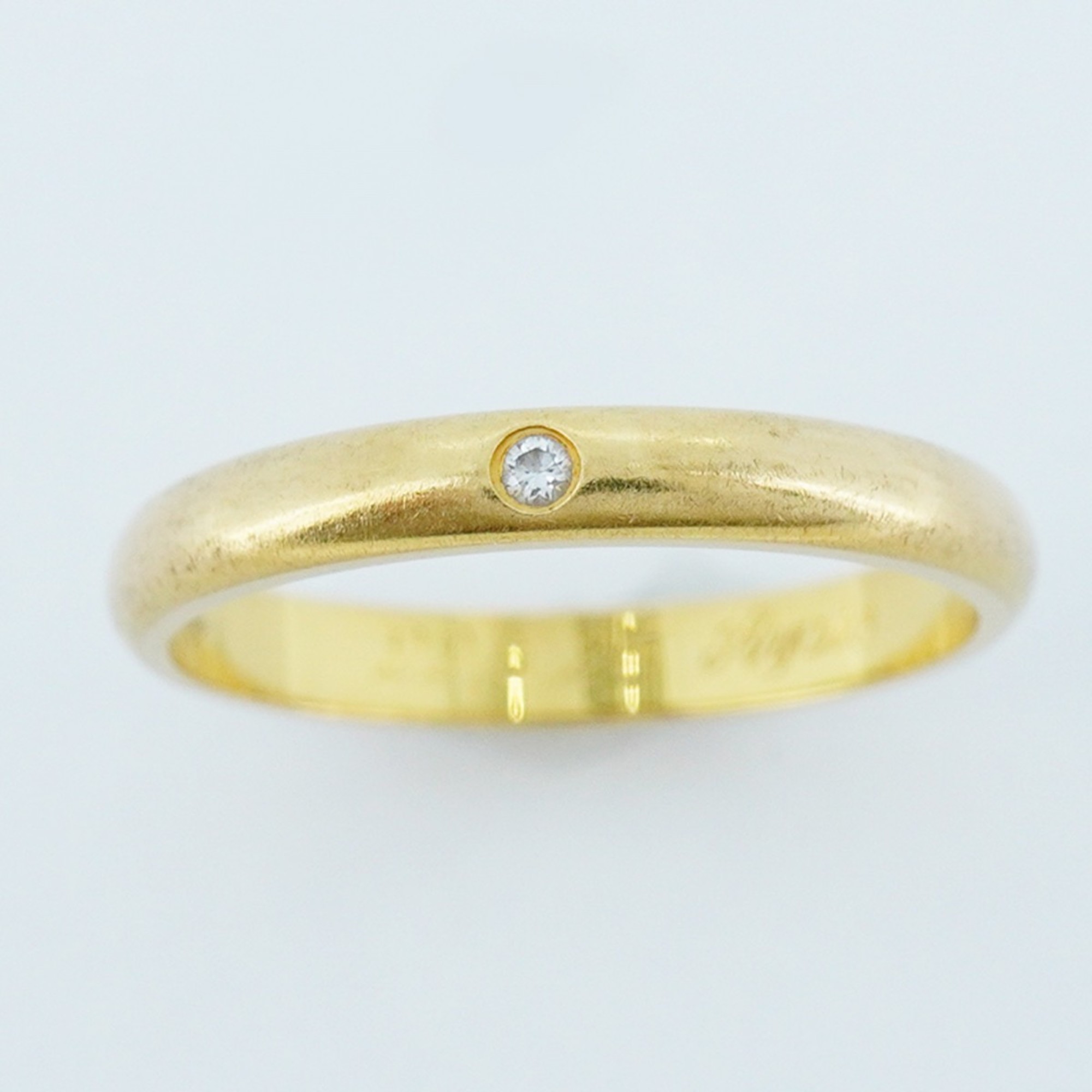 Cartier Ring Classic Wedding 1PD Diamond K18YG Yellow Gold #50 Ladies