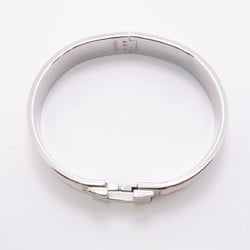 Hermes Bangle Click Clack PM Metal Silver Pink Ladies