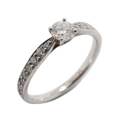 Tiffany Ring Harmony Diamond Pt950 Platinum 0.22ct Size 7.5 Ladies