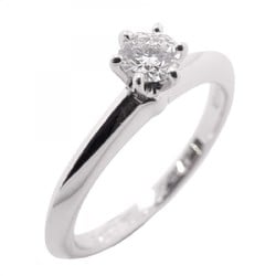 Tiffany ring solitaire 1PD diamond Pt950 platinum 0.19ct size 7 ladies