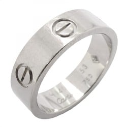 Cartier Ring Love K18WG White Gold #53 Ladies