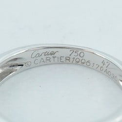 Cartier Ring Shelly 1PD Diamond K18WG White Gold #47 Ladies