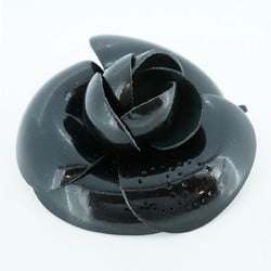 Chanel Brooch Camellia Patent Black Ladies