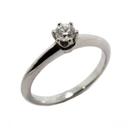 Tiffany ring solitaire 1PD diamond Pt950 platinum 0.18ct size 9 ladies