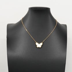 Van Cleef & Arpels Necklace Lucky Alhambra Papillon Mother of Pearl K18YG Yellow Gold Ladies