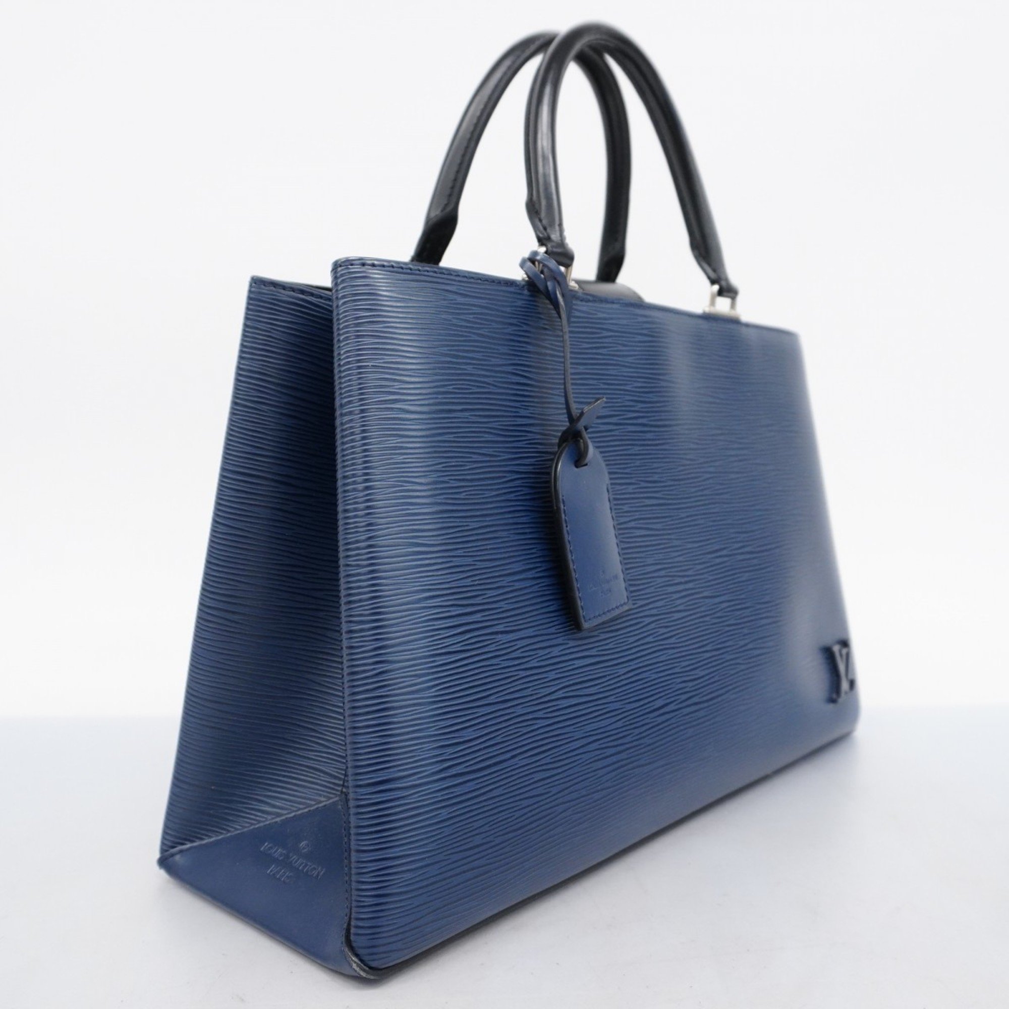 Louis Vuitton Handbag Epi Kleber MM M51328 Indigo Blue Ladies