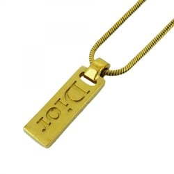 Christian Dior Necklace Plate GP Plated Gold Ladies