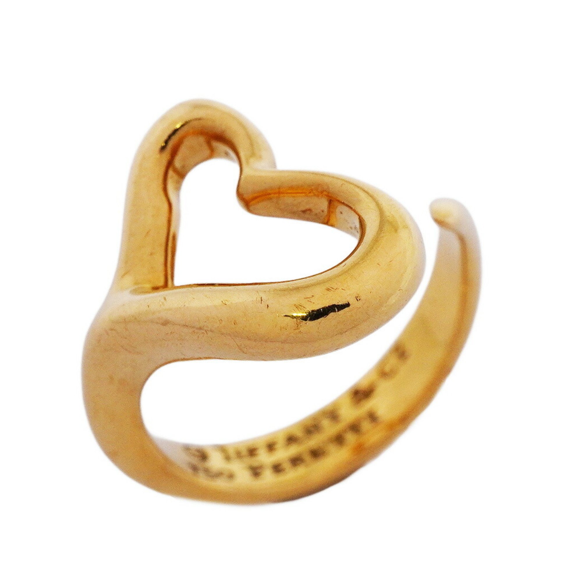 Tiffany ring heart K18YG yellow gold size 11.5 ladies