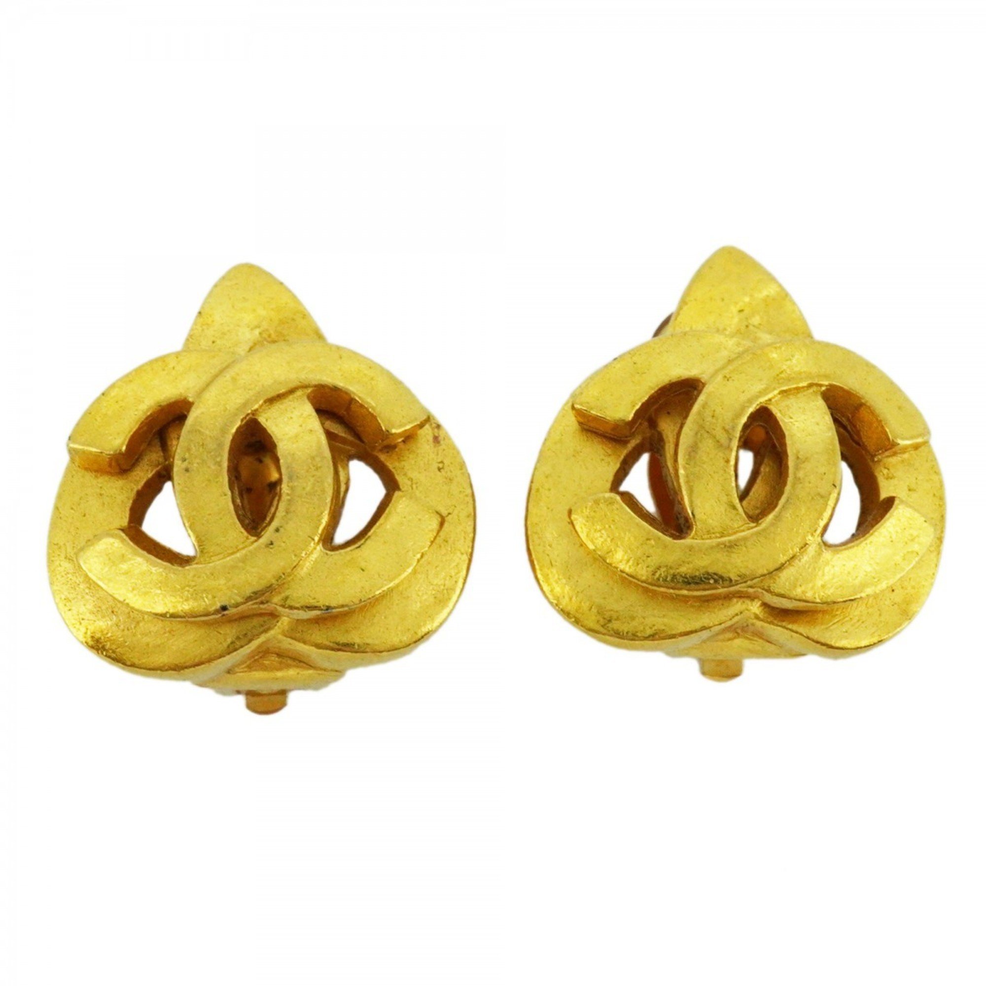 Chanel Earrings Coco Mark GP Plated Gold Ladies