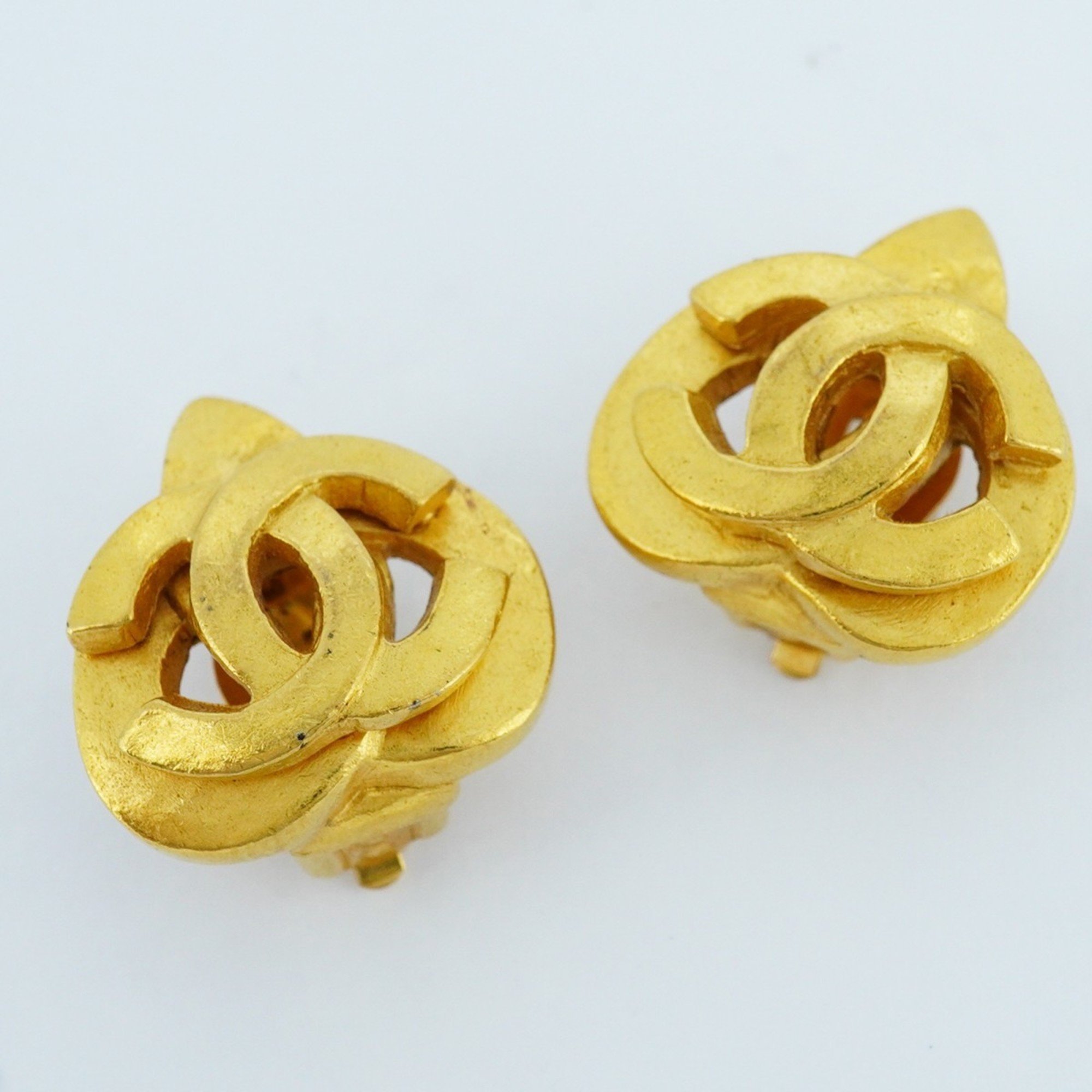 Chanel Earrings Coco Mark GP Plated Gold Ladies