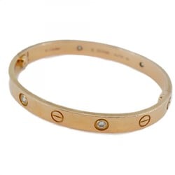 Cartier Bangle Love Bracelet 4PD Diamond K18PG Pink Gold Ladies