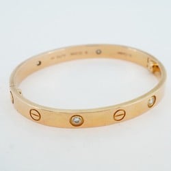 Cartier Bangle Love Bracelet 4PD Diamond K18PG Pink Gold Ladies