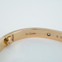 Cartier Bangle Love Bracelet 4PD Diamond K18PG Pink Gold Ladies