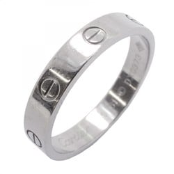 Cartier Ring Love K18WG White Gold #61 Men's