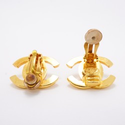 Chanel earrings turn lock GP plated gold ladies