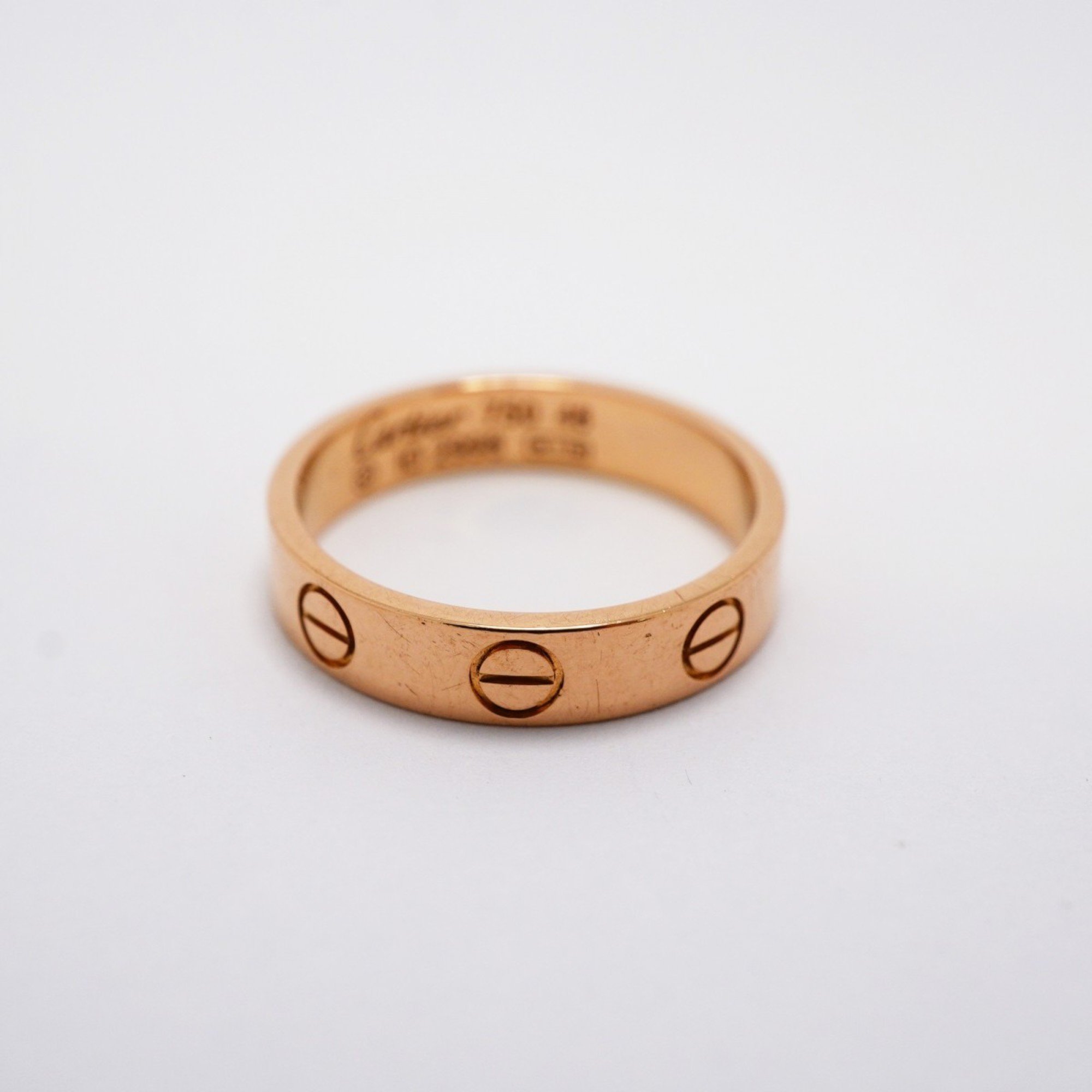 Cartier Ring Love K18PG Pink Gold #48 Ladies