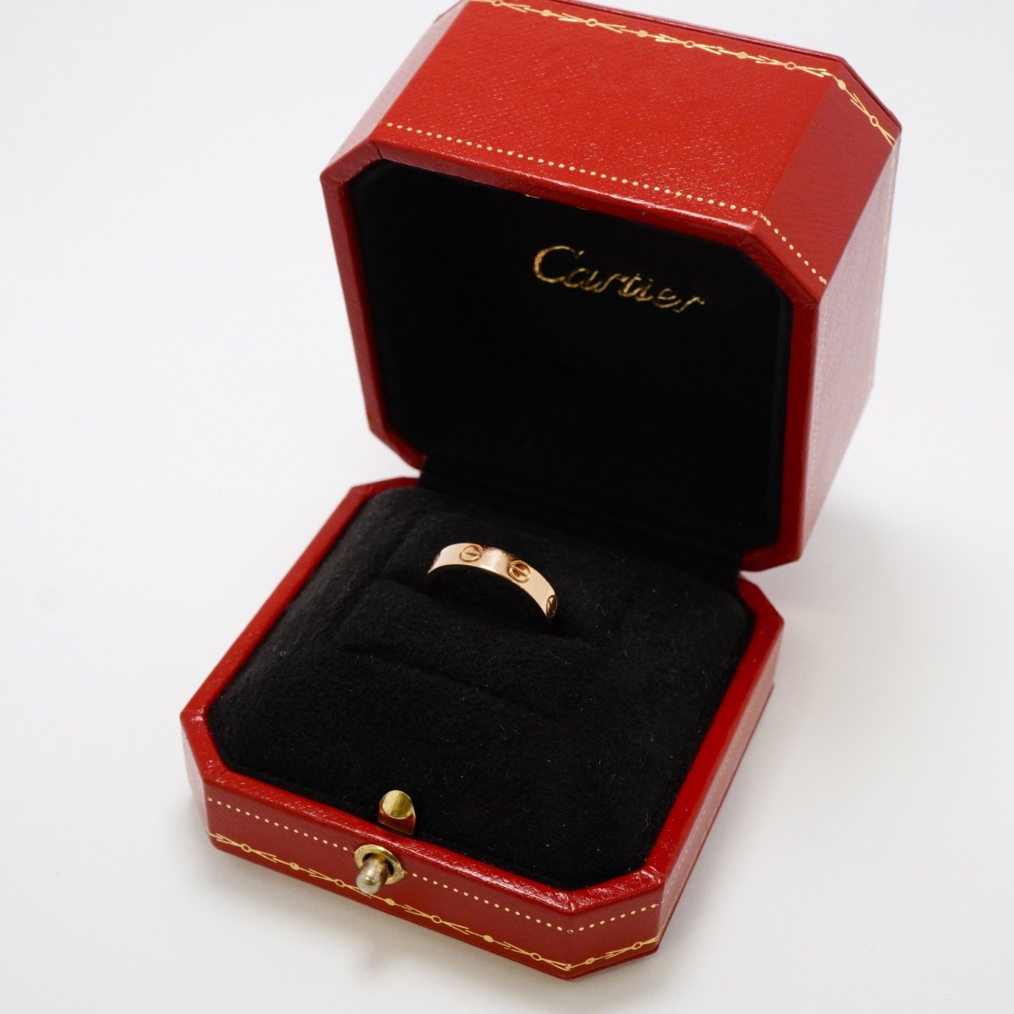 Cartier Ring Love K18PG Pink Gold #48 Ladies