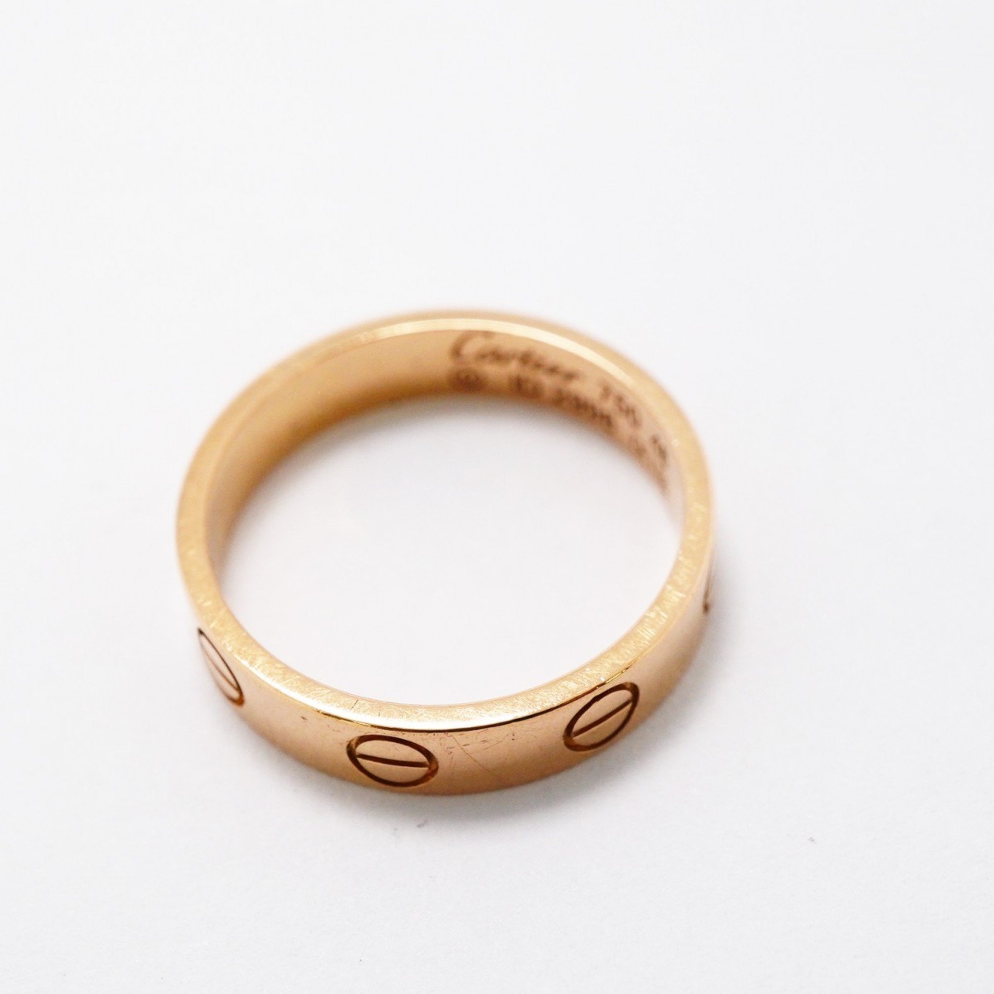 Cartier Ring Love K18PG Pink Gold #48 Ladies