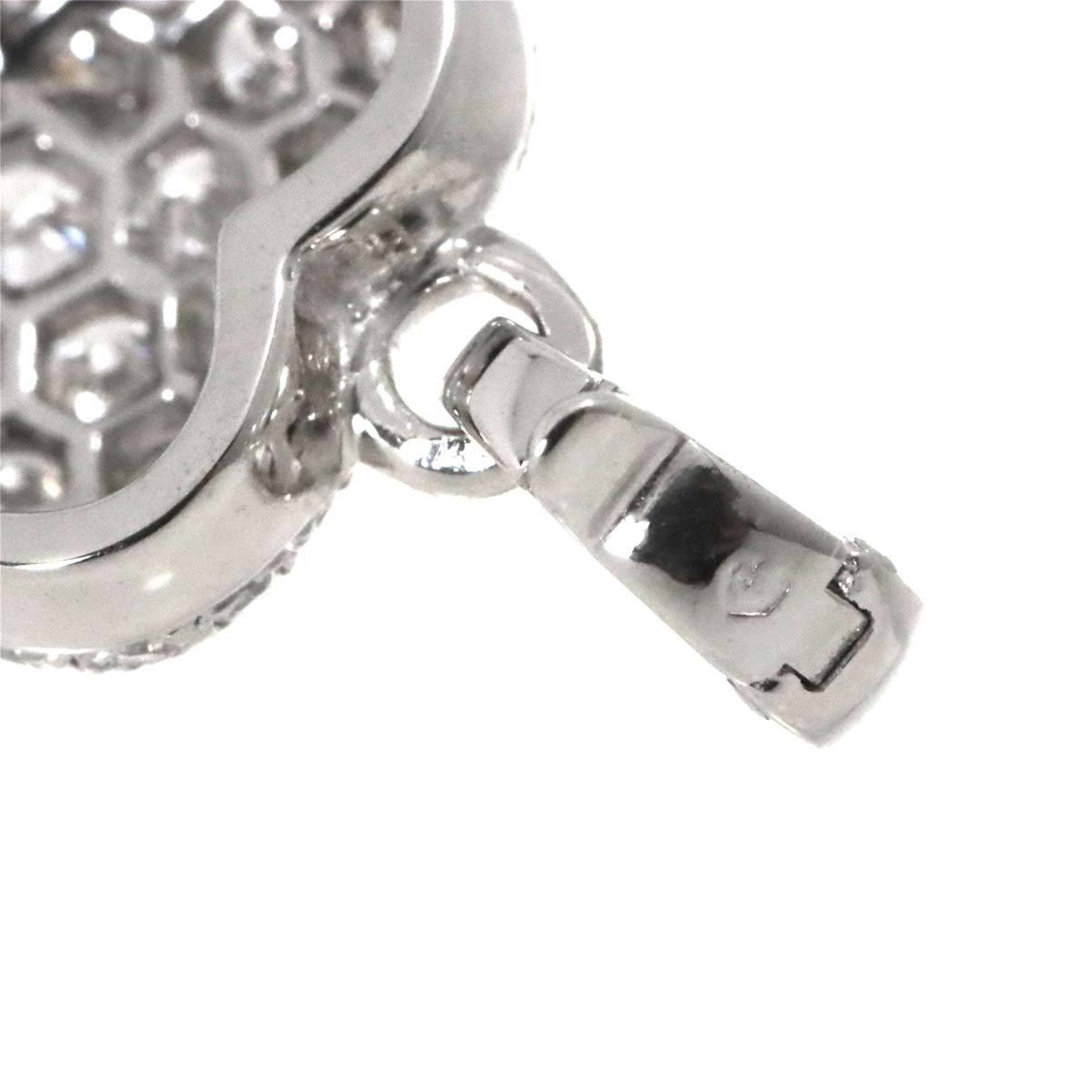 Cartier Heart Pave Diamond Pendant Top K18WG White Gold 750 Charm