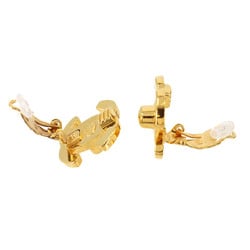 CHANEL Coco Mark Turnlock Earrings Gold 96P