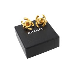 CHANEL Coco Mark Turnlock Earrings Gold 96P