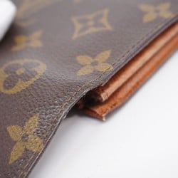 Louis Vuitton Wallet Monogram Porto Monaco Zip M61735 Brown Men's Women's