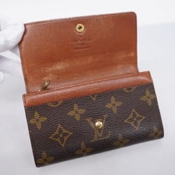 Louis Vuitton Wallet Monogram Porto Monaco Zip M61735 Brown Men's Women's