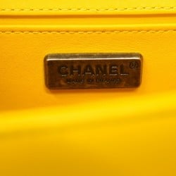 Chanel Shoulder Bag Boy Leather Galuchat Yellow Women's